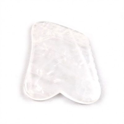 Ferramenta de massagem facial Quartz claro Gua Sha ferramenta de raspagem para SPA e tratamento de acupuntura