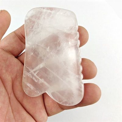 Ferramenta de massagem facial Quartz claro Gua Sha ferramenta de raspagem para SPA e tratamento de acupuntura