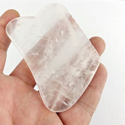 Ferramenta de massagem facial Quartz claro Gua Sha ferramenta de raspagem para SPA e tratamento de acupuntura