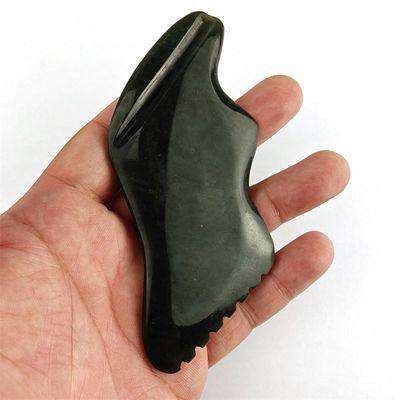 Nefrita Natural Gua Sha Tabela Massagista Facial com Certificado Sim Logotipo Personalizado Ferramentas de Massagem Facial Spa