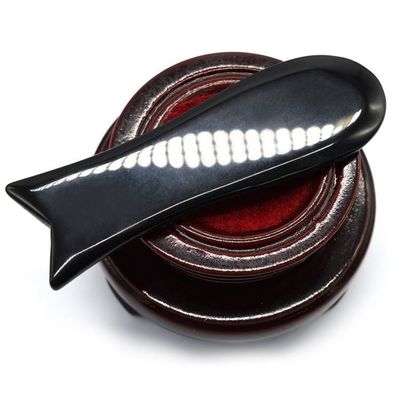 Obsidiana em forma de peixe Gua Sha Escrava ferramentas de massagem para logotipo personalizado Rosto e corpo Fonte de alimentação plug-in