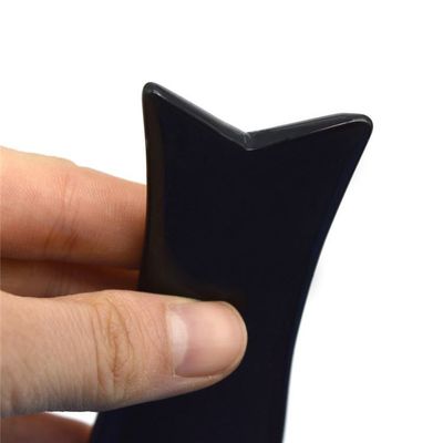 Obsidiana em forma de peixe Gua Sha Escrava ferramentas de massagem para logotipo personalizado Rosto e corpo Fonte de alimentação plug-in