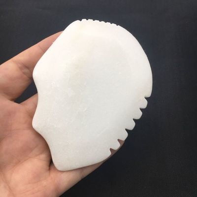 Jade Gua Sha Tabela para Massagem Facial e Corpo Jade Branco Scraping Tool Massager