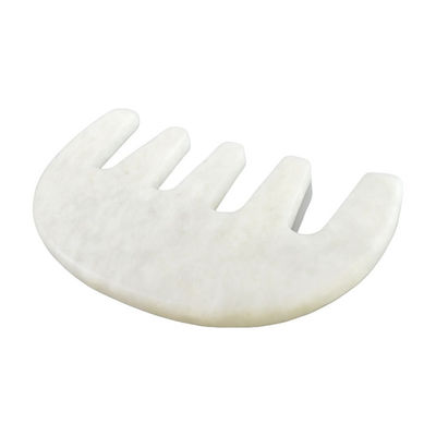 Massagista de Head Spa Chinês Natural Branco Xiuyan Jade Gua Sha Peito de raspagem para 2024 Ferramentas de massagem de tendência