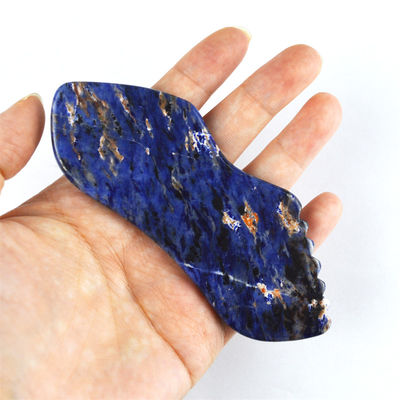 2024 Tendência Lip Shape Blue Sodalite Stone Gua Sha Scraping Massager para a beleza da pele do rosto dentro do equipamento de massagem corporal