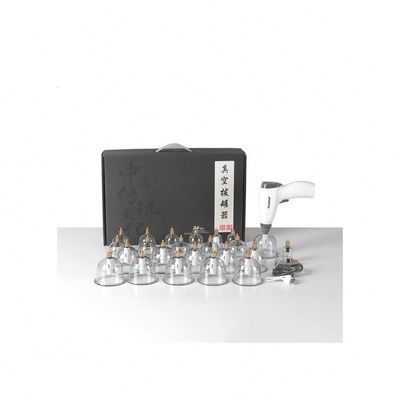 20 peças Elétrico Vacuum Cupping Set para Cupping Therapy Manual Gua Sha Ferramentas e plástico de sucção Cupping Incluído