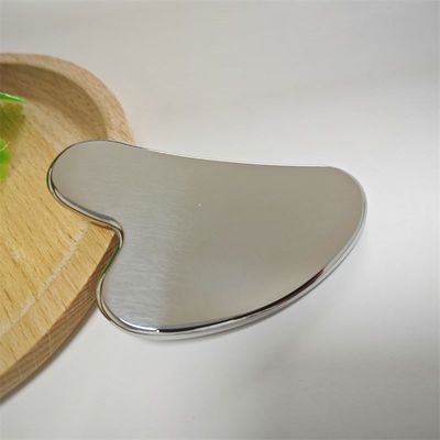 Logotipo personalizado Ferramenta de cuidados com a pele de aço inoxidável Quadro Gua Sha em forma de coração para elevação facial Massagista de metal