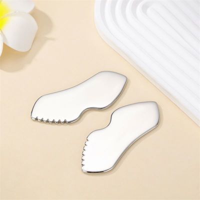 Tela de raspagem de metal de aço inoxidável Gua Sha Tool para logotipo personalizado