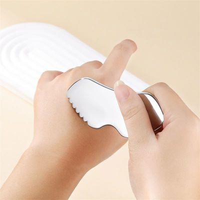 Tela de raspagem de metal de aço inoxidável Gua Sha Tool para logotipo personalizado