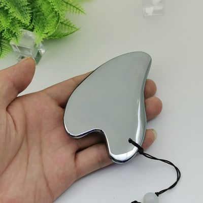 Terahertz Stone Gua Sha Facial Massage Tool 2024 Logotipo personalizado portátil para equipamento de massagem corporal em forma de coração