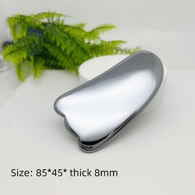 Logotipo personalizado DisponívelD prata Terahertz Gua Sha Massage Scraping Tool para Skin Spa Facial Beauty
