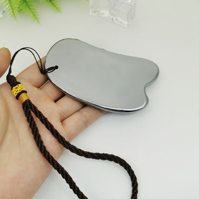 Massagista Facial Pedra Energética Prata Terahertz Tabela de raspagem THz Gua Sha Ferramenta de Massagem 2024 Tendência Produtos Energia Saudável