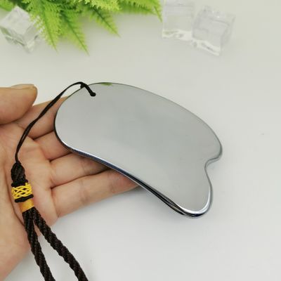 Massagista Facial Pedra Energética Prata Terahertz Tabela de raspagem THz Gua Sha Ferramenta de Massagem 2024 Tendência Produtos Energia Saudável