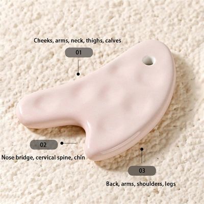 Experimente os Benefícios da Ferramenta Cerâmica Gua Sha Cuidados de Saúde Pessoal para Massagem Facial e Corporal