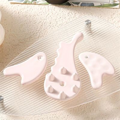Experimente o poder curativo do pente Gua Sha de cerâmica para massagem facial e corporal