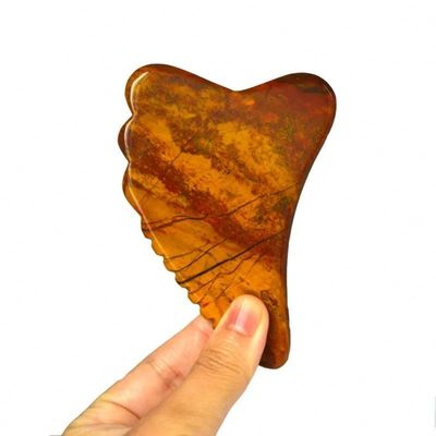 Gua Sha Scraping Massager Board Mookaite Jasper Facial Tool 10cm*7cm*0.6cm Tabela de Massagem Certificada ISO9001