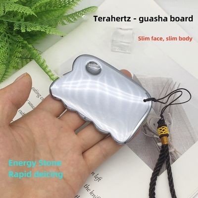 Estilo Terahertz Plate Scraping Massage Tool Gua Sha Guasha Tabela para Massagista de Corpo de Volta Prata