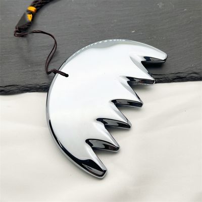Massagem Corporal Prata Seis Dentes Terahertz Gua Sha Tabela Peito Peite Guasha Energia Pedra Cabeça Massagista Salão de beleza