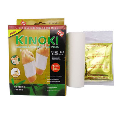 Limpeza natural profunda 10 almofadas para os pés de gengibre e 10 folhas adesivas para aliviar o estresse
