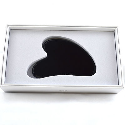 Logotipo de personalização Forma natural do coração Obsidiana Gua Sha Massagem ferramenta de raspagem para massagista corporal
