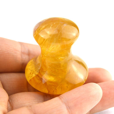 Citrino Amarelo Fungo Gua Sha Facial Massagem Ferramenta forma de cogumelo a preços acessíveis