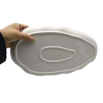 Prato de peixe de cerâmica para servir salada de frutas massas prato principal máquina de lavar louça e microondas forma irregular