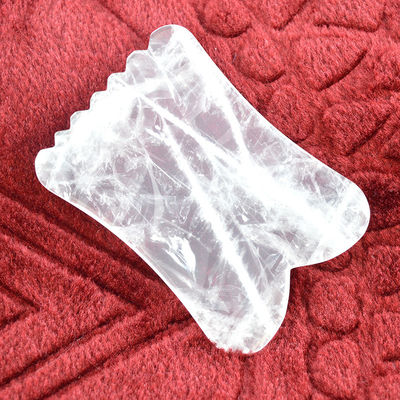 Propriedades Equipamento de massagem de músculos do corpo 2024 Chegadas Quartzo claro Gua Sha Rock Cristal Guasha Pedra preciosa Ferramenta de escultor