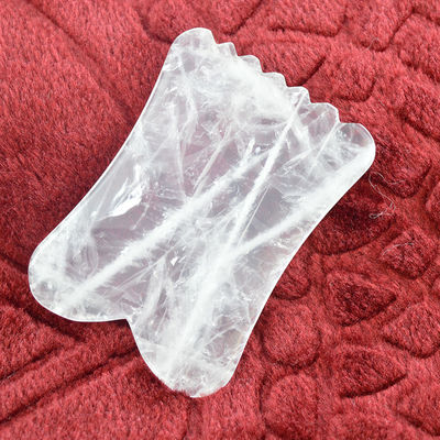 Propriedades Equipamento de massagem de músculos do corpo 2024 Chegadas Quartzo claro Gua Sha Rock Cristal Guasha Pedra preciosa Ferramenta de escultor