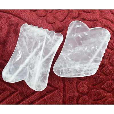 Propriedades Equipamento de massagem de músculos do corpo 2024 Chegadas Quartzo claro Gua Sha Rock Cristal Guasha Pedra preciosa Ferramenta de escultor