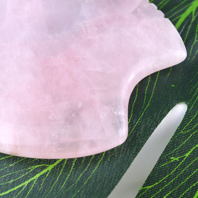 Gua Sha Pedra Ferramenta Natural Rosa Quartz Borboleta Guasha raspador Acupuntura Rosto Atrás Massagista de Pé Cuidados de Saúde Pedra Terapia