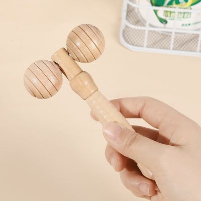 Logotipo personalizado Disponível Produto de Massagem Produtos de Beleza Produtos de Cuidados Pessoais Madeira Beauty Spa Skin Lifting 3D Face Roller Massager Stick