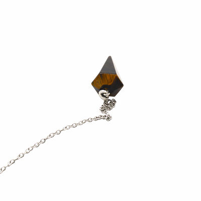 Exquisito Chacra de Olho de Tigre Natural Pendulo Cristal Pendente Colar para Homens e Mulheres Bohemian