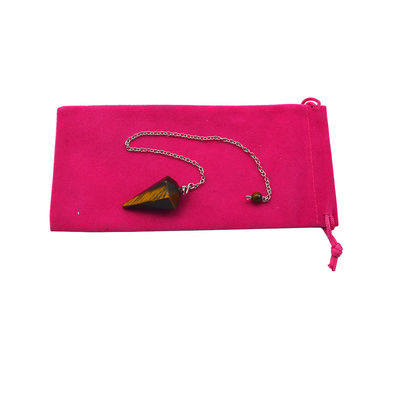 Exquisito Chacra de Olho de Tigre Natural Pendulo Cristal Pendente Colar para Homens e Mulheres Bohemian