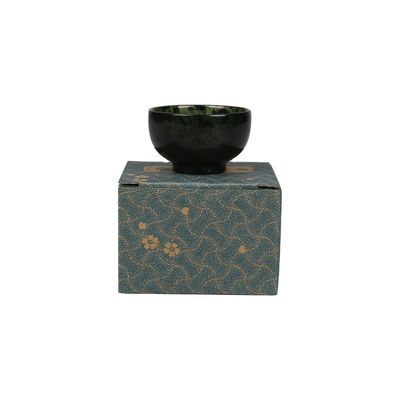 Tipo de gravura 100% chinês natural Jade Bowl Jade verde escuro Taça de taça esculpida à mão para melhoramento da decoração do lar