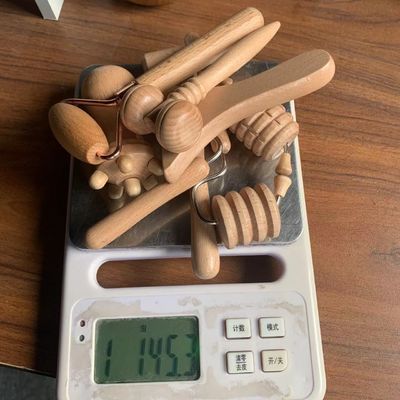 Logotipo personalizado DisponívelD Beech Facial Mini Sculpting Tools Wood Therapy Facial Massage Roller Sets Kit de Facial Therapy de madeira