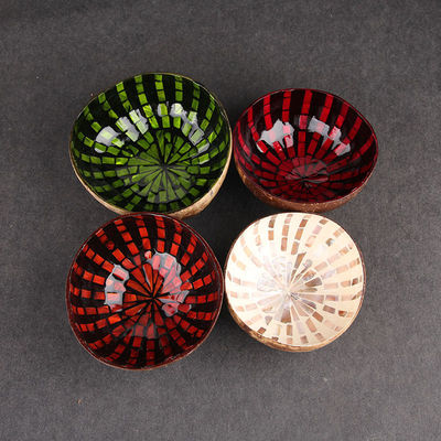 OEM/ODM Aceitável Coco Natural Shell Bowl Design Ornamento Coco Lacado Bowl de Característica Regional