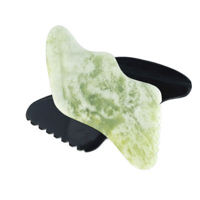 Popular Nefrita de Forma de Coração Jade Gua Sha Massagem Ferramenta para Massagem Corporal e Facial