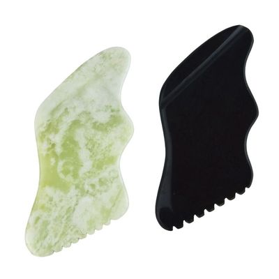 Popular Nefrita de Forma de Coração Jade Gua Sha Massagem Ferramenta para Massagem Corporal e Facial
