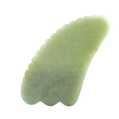 Guasha Verde Xiuyan Natural Jade raspando o rosto Pedra Gua Sha Facial Massagem Ferramenta de Massagem de Terapia OEM ODM profissional