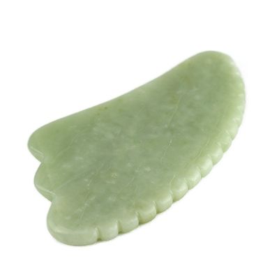 Guasha Verde Xiuyan Natural Jade raspando o rosto Pedra Gua Sha Facial Massagem Ferramenta de Massagem de Terapia OEM ODM profissional