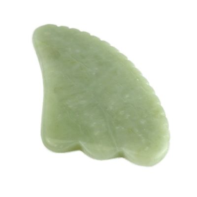 Guasha Verde Xiuyan Natural Jade raspando o rosto Pedra Gua Sha Facial Massagem Ferramenta de Massagem de Terapia OEM ODM profissional