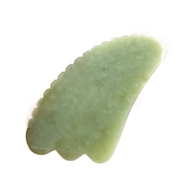 Guasha Verde Xiuyan Natural Jade raspando o rosto Pedra Gua Sha Facial Massagem Ferramenta de Massagem de Terapia OEM ODM profissional