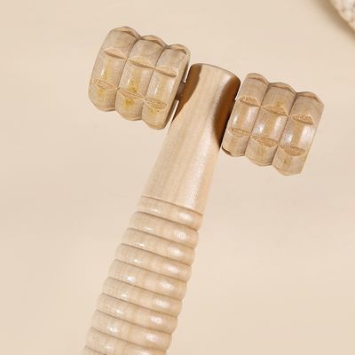 Massagem corporal Rolhas de massagem facial de madeira com textura natural e logotipo personalizado