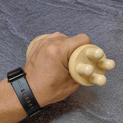 Massagem Muscular Copo de cogumelo Roller de contorno corporal para terapia de drenagem linfática Gua Sha ferramenta de massagem de ponto de gatilho de madeira