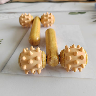 Equipamento de massagem corporal Verão 2024 Tendências de chegada Massagem manual Roller Massagem ocular Roller Stick Madeira 3D Roller Massager Facial