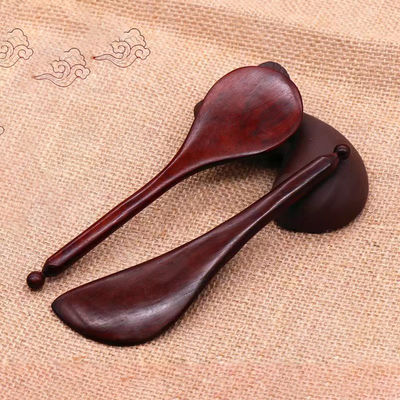Pênis de Gua Sha de Madeira Vermelha Logotipo personalizado disponível para terapia de saúde corporal e massagem de acupuntura
