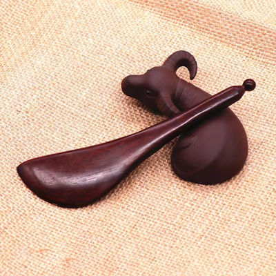 Pênis de Gua Sha de Madeira Vermelha Logotipo personalizado disponível para terapia de saúde corporal e massagem de acupuntura