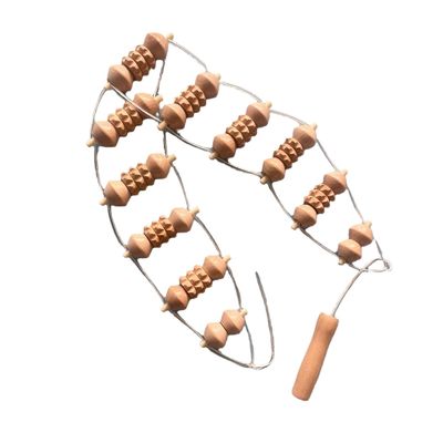 Massagista corporal 2024 Chegadas Logotipo personalizado e embalagem Ferramenta de massagem de rolos de madeira para madeira
