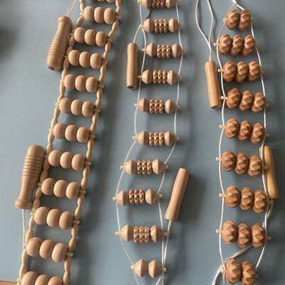 Massagem corporal Ferramenta de massagem de rolos de madeira Dredge Meridiano Cuidados de Saúde músculo Fascia Relaxe Fisioterapia para logotipo personalizado