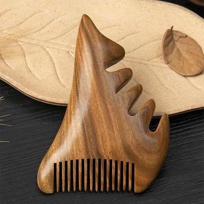 Marrom Sandalia Natural Gua Sha Scalp Massagem Pincel Ferramenta de Guasha de Madeira para Cabeça Corpo Relaxar Massagista Cuidados com a Saúde do Cabelo Beleza